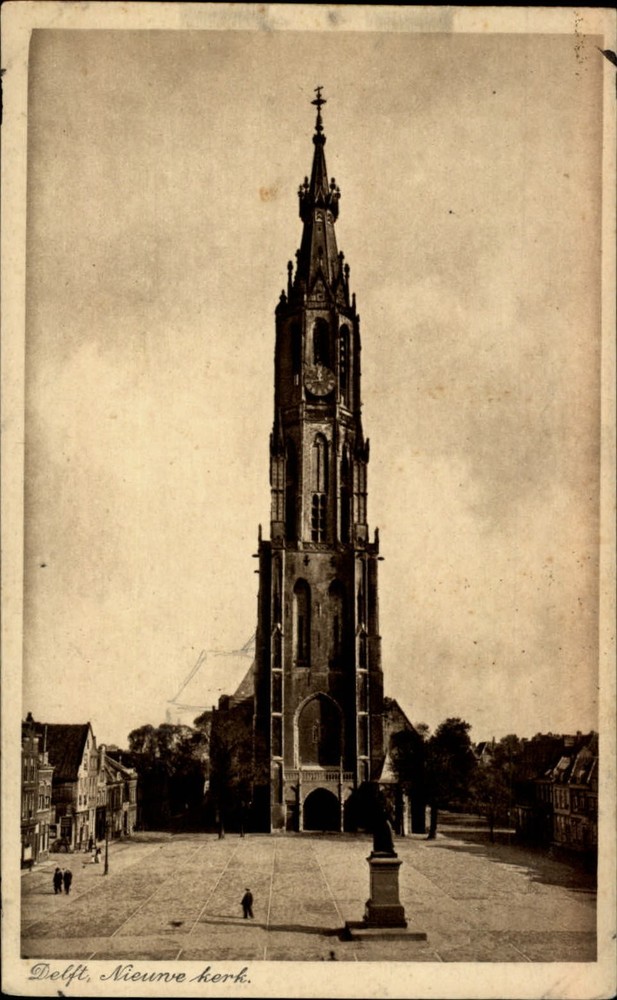 Nieuwe Kerk Delft Netherlands vintage postcard s107