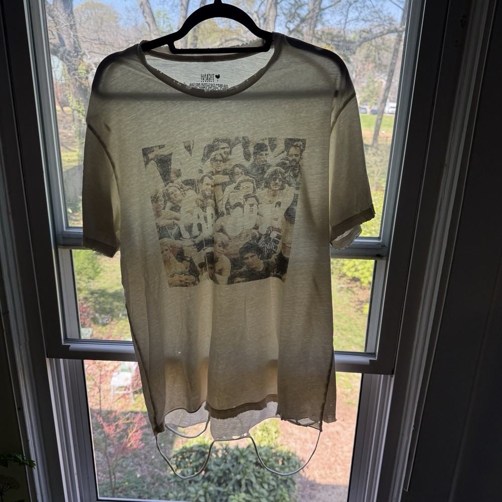 VTG Haight&Ashbury Paper Thin Thrashed Distressed Worn Burnout Rock T-Shirt XL