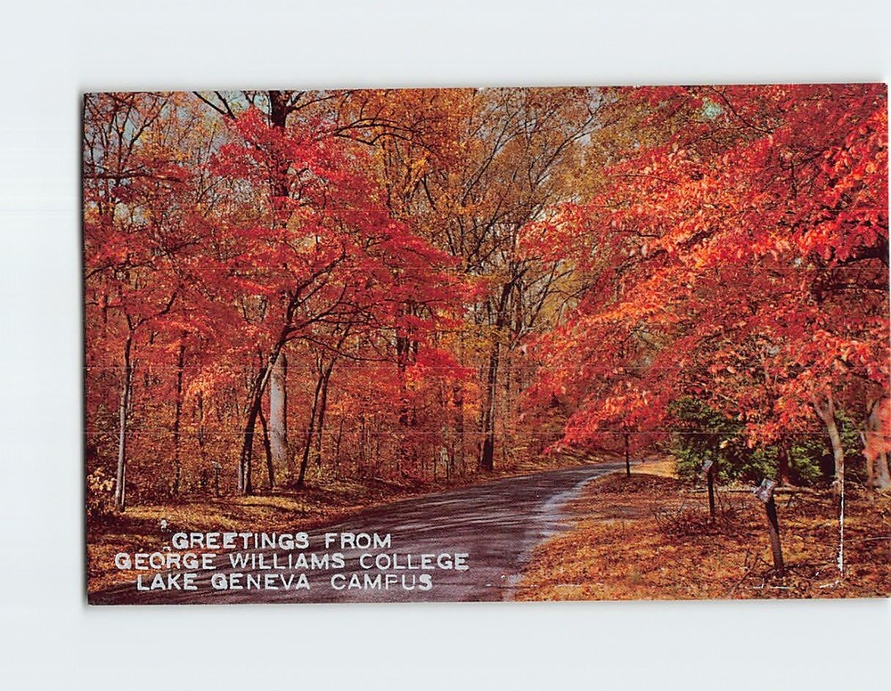 Postcard Greetings From George Williams College Lake Geneva Campus Wisconsin USA