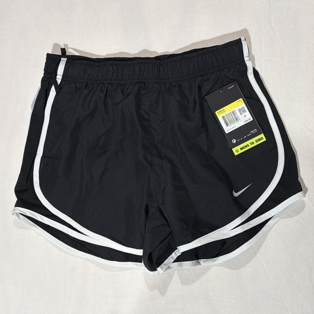 Nike Tempo Women's Brief-Lined Running Shorts Black/White Size Small 831558-011