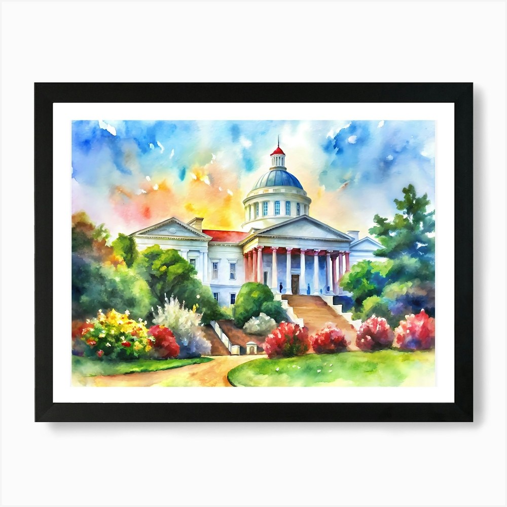 Richmond Virginia A Vintage Scene A Framed Wall Art Poster Canvas Print Picture