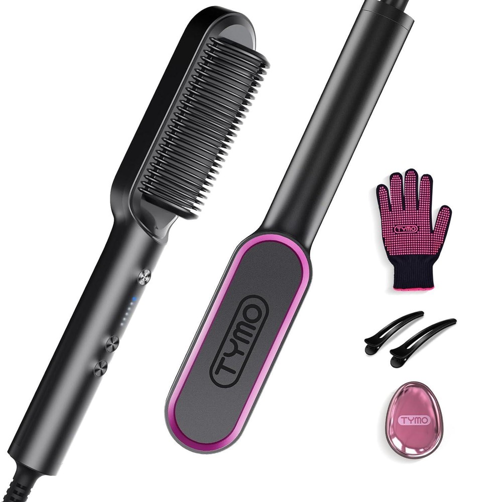 2-in-1 Hair Straightener Brush & Styling Comb for Women