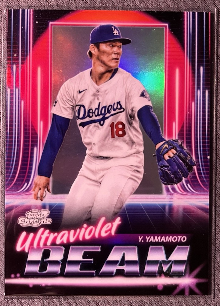 2025 Topps Cosmic Chrome - Ultraviolet Beam Yoshinobu Yamamoto #UB-14