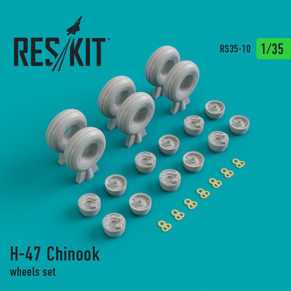 Boeing H-47 Chinook Wheels Set 1:35 ResKit RS35-0010