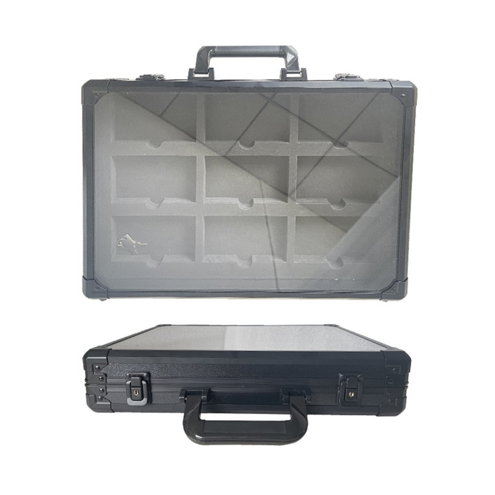 9-Slot Clear Top Magnetic Card Display Case for Sports Star Collectibles