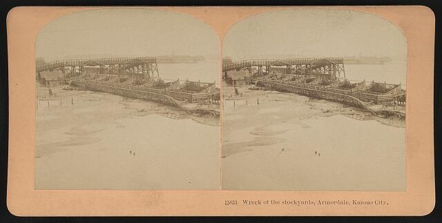 Photo:Kansas City Kansas Armordale Stockyards Wreck 1903 Stereo View