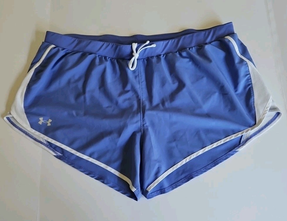 Under Armour Shorts Loose Heat Gear Periwinkle Stretch Athleticwear Women's 3XL