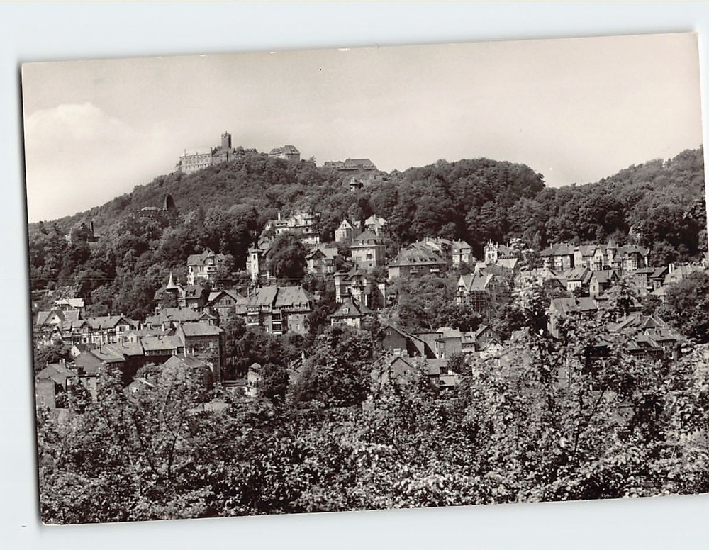 Postcard View of the city of Eisenach With Wartburg Castle  Germany