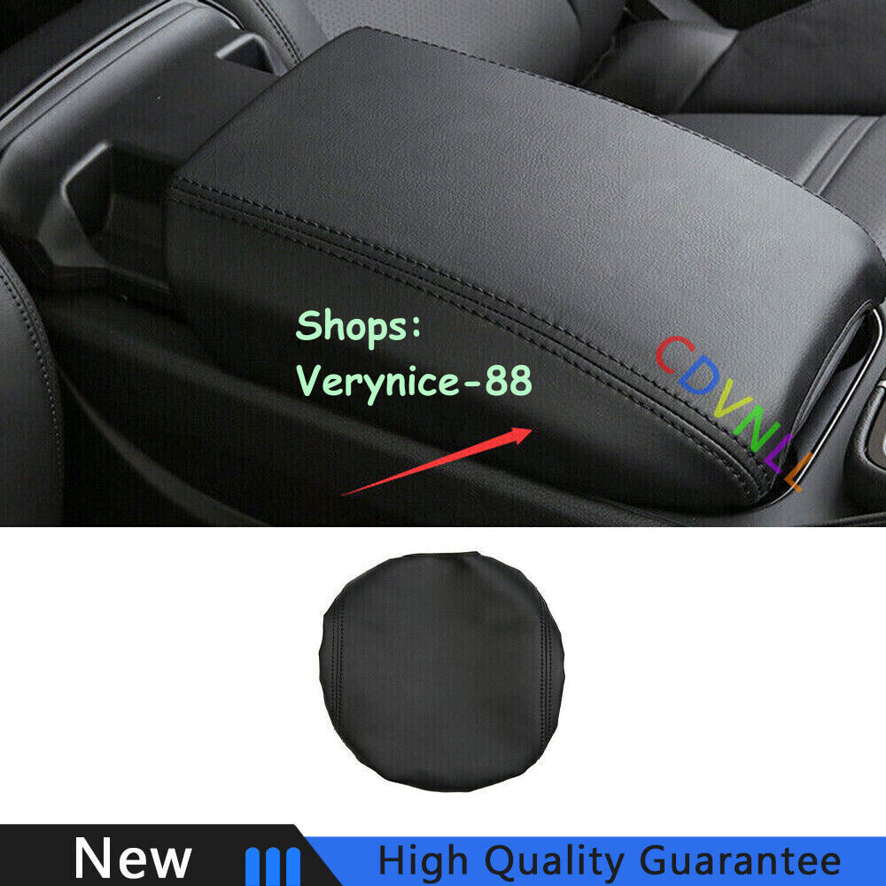 For Porsche Cayenne 11-2017 Black Leather Central Console Storage Box Cover Trim