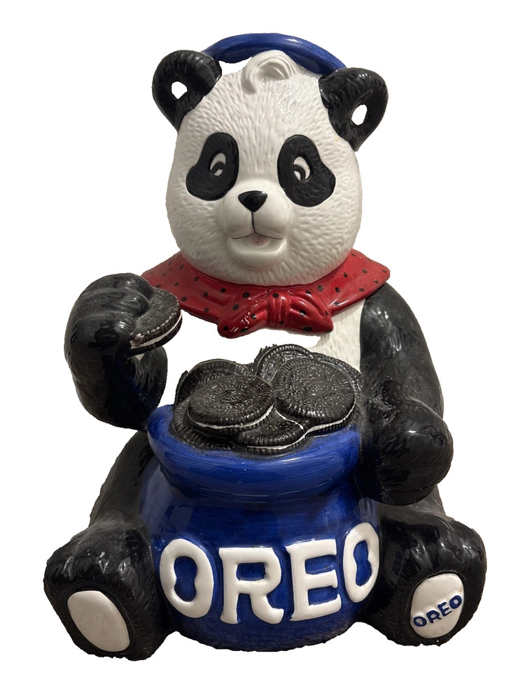 Oreo Panda Bear Eating Cookies Nabisco Classics Cookie Jar Vintage
