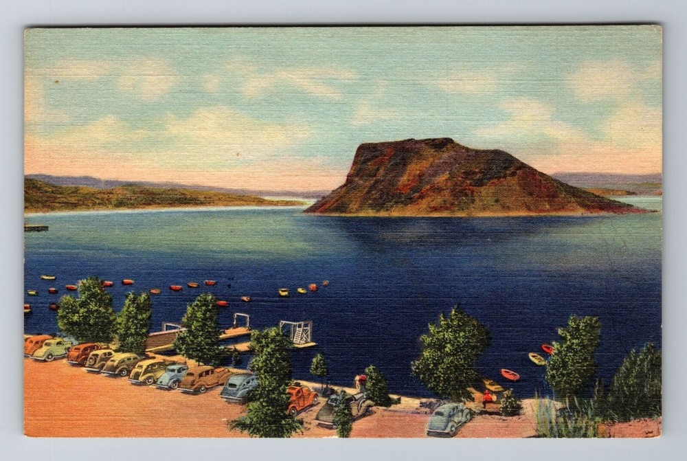 Hot Springs NM-New Mexico, Boat Landing, Bathing Beach Souvenir Vintage Postcard