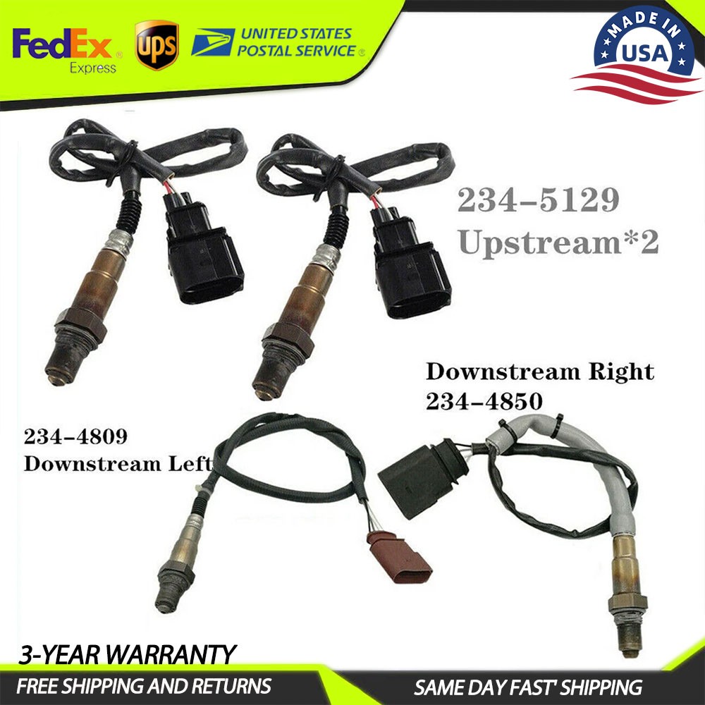 4PCS Up+Downstream Oxygen Sensor For Volkswagen Touareg 3.2l V6 2004 2005 2006