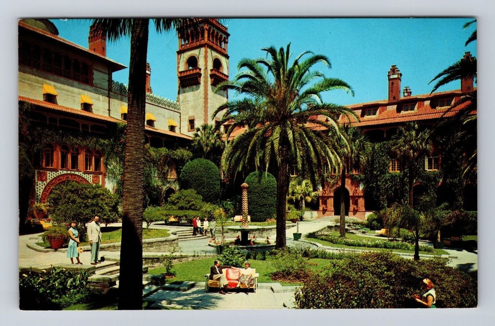 St Augustine FL-Florida, Ponce De Leon Hotel, Advertising, Vintage Postcard