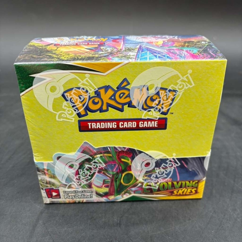 Pokemon TCG SWSH Evolving Skies Booster Box SEALED With AcrylicPROBSTEIN is actively accepting consignments !!