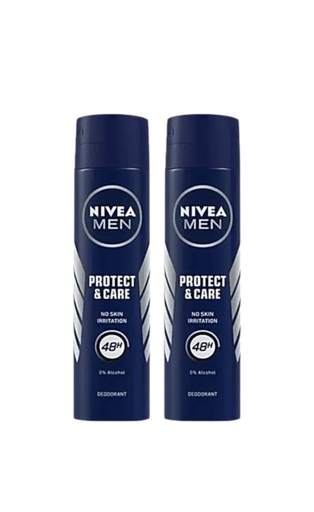 Nivea Men Protect & Care 48 Hour Deodorant Spray, 5oz (150ml) (Pack of 2)