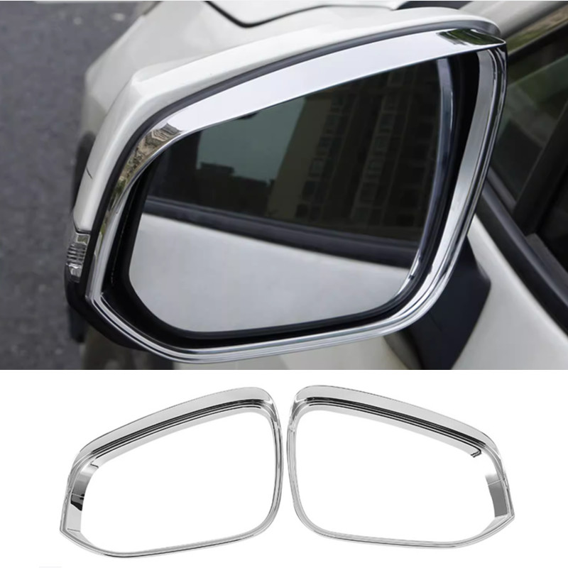Fit For Toyota Highlander 2020-2024 Chrome Side Mirror Rain Eyebrow Trim