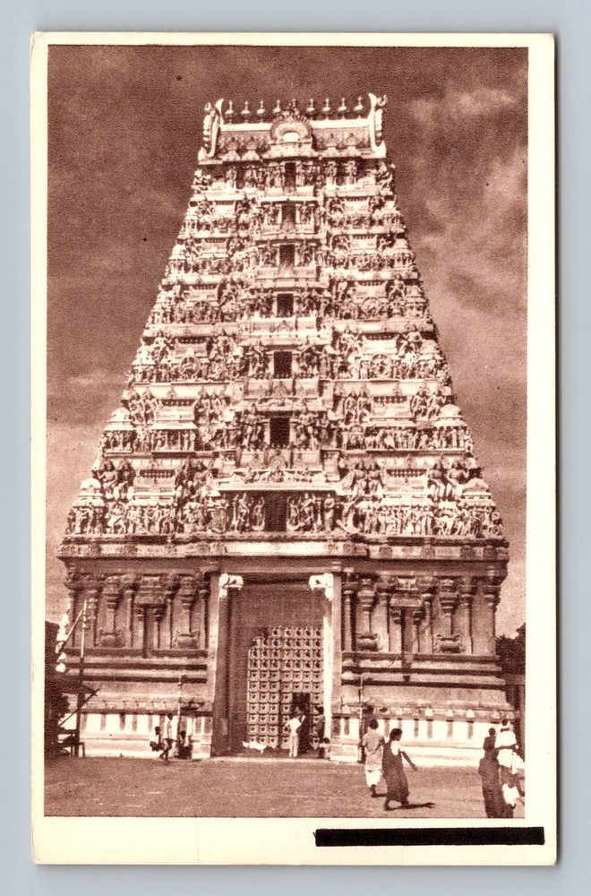 India- Madras Kapileshwar Temple Mylapore Standard Postal Card Vintage Postcard