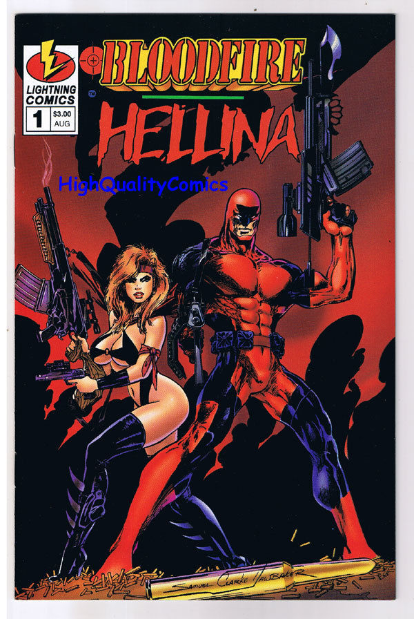 BLOODFIRE / HELLINA #1, NM, Femme Fatale, Indy, 1995, more indies in store