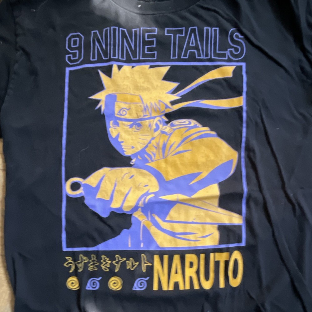 VIZ Media Naruto Uzumaki Shippuden Men's Black Graphic T-Shirt XL