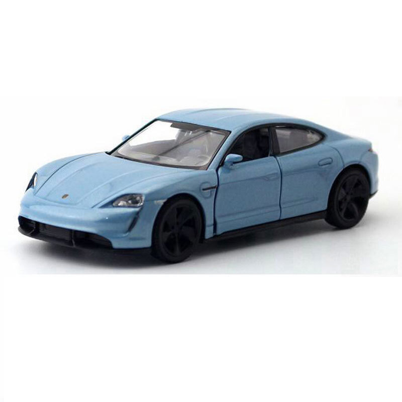 1:36 Scale Porsche Taycan Turbo S Diecast Model Car Toy for Boys Kids Gift in Blue