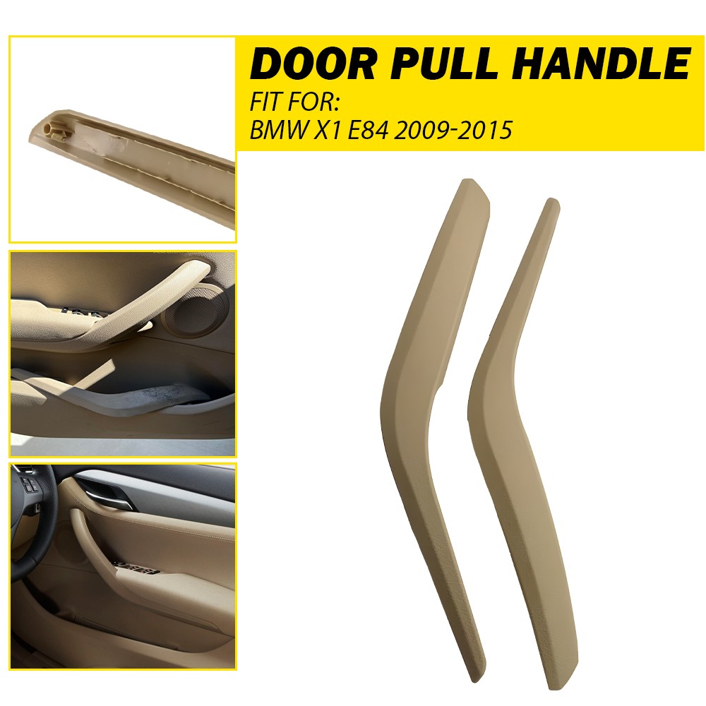 Left + Right Inner Door Handle Pull Panel Trim Beige for 2009-2015 BMW X1 E84 I