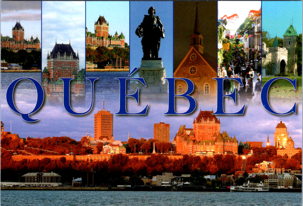 Vintage Postcard Quebec City Attractions Collage Canada