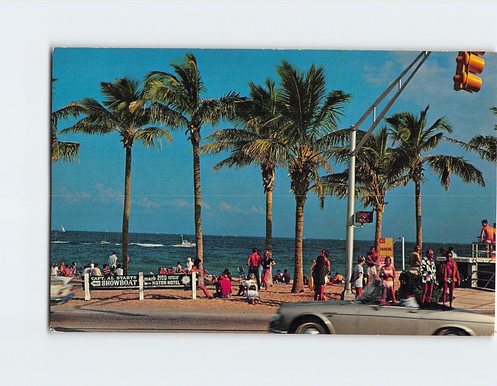 Postcard Tropical Fort Lauderdale Beach in Fort Lauderdale Florida USA