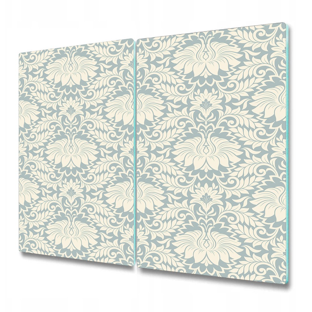 Glass Chopping Board Utensil Board Vintage flower white and grey photo 2x30x52
