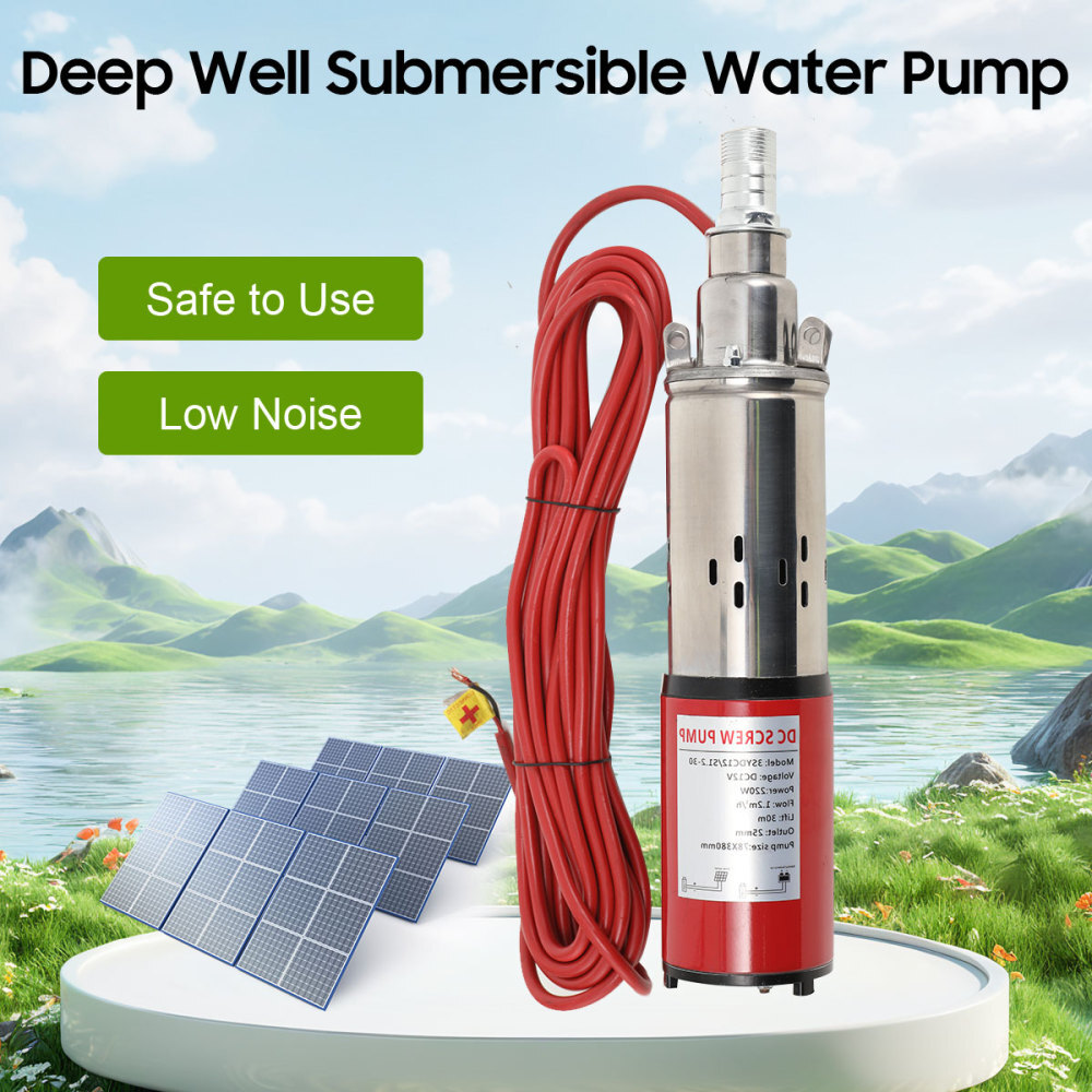 Durable Stainless Steel Submersible Pump Deep Well Water DC Pump 1500L/H HOT 12V