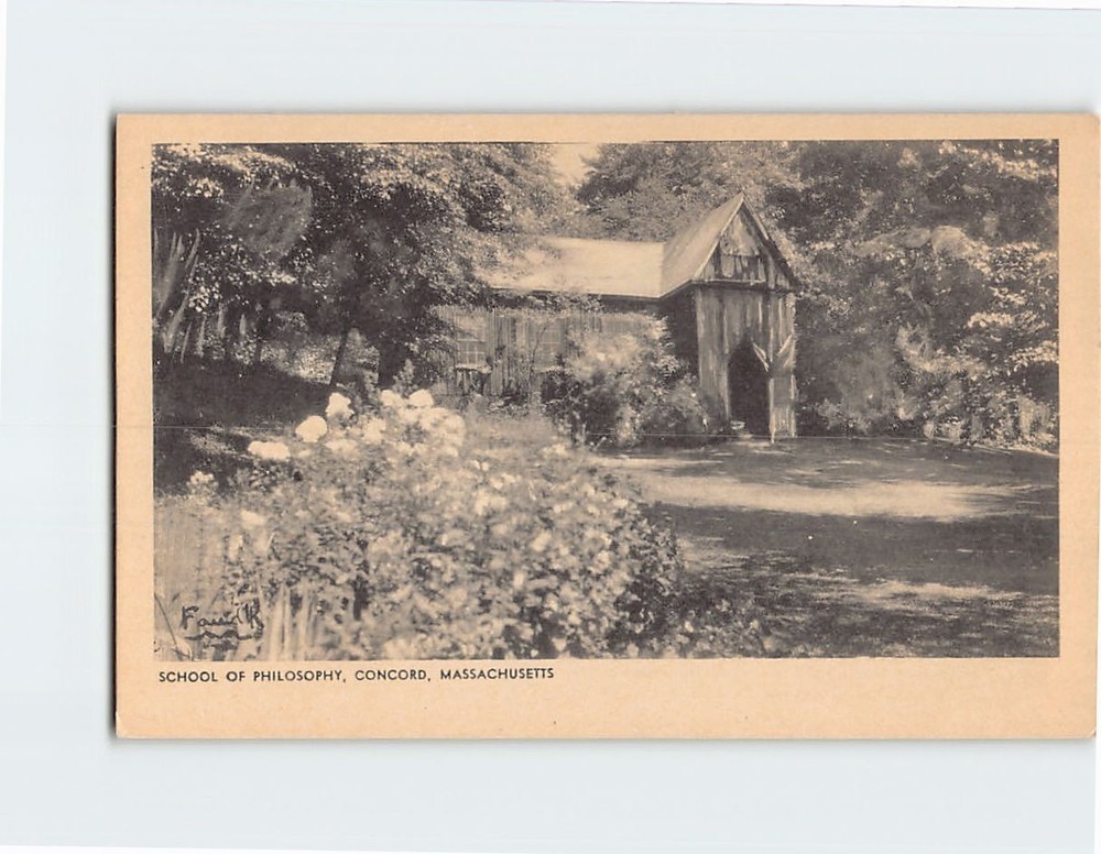 Postcard School Of Philosophy Concord Massachusetts USA