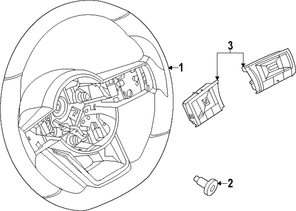 Genuine Nissan Steering Wheel 48430-6TA2D