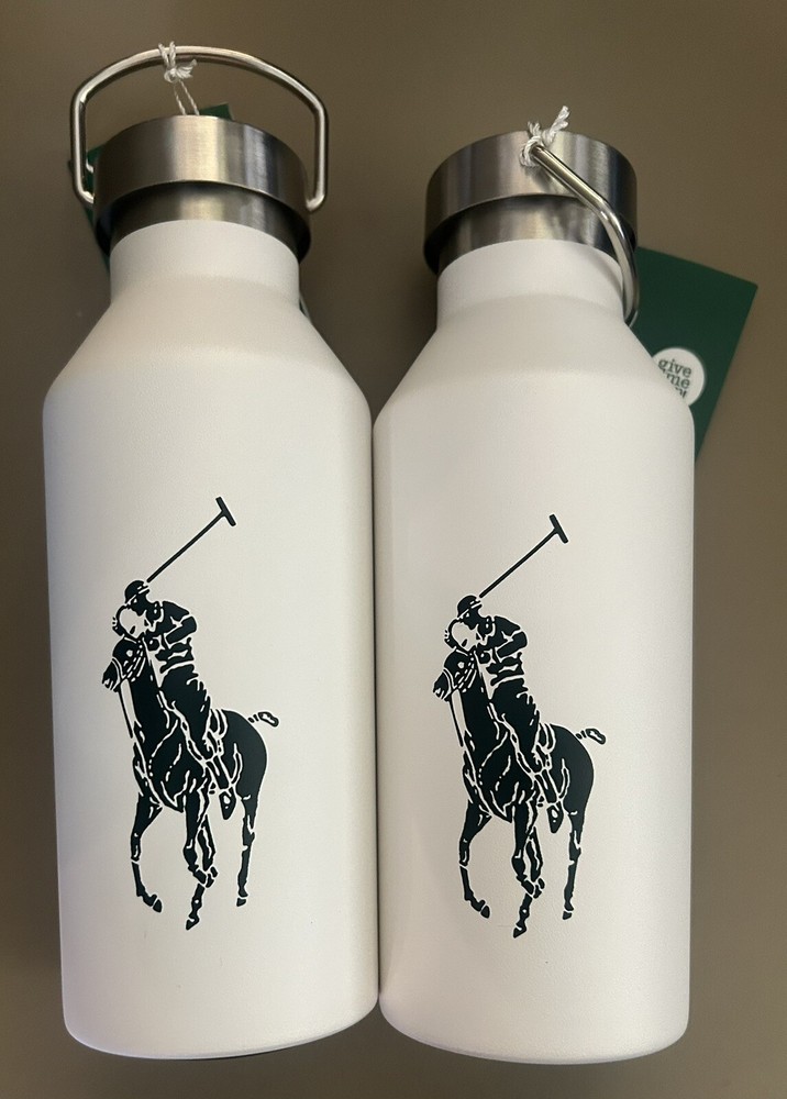 2 BrandNew Ralph Lauren Polo GIVE ME TAP Stainless LIMITED Edition Water Bottles