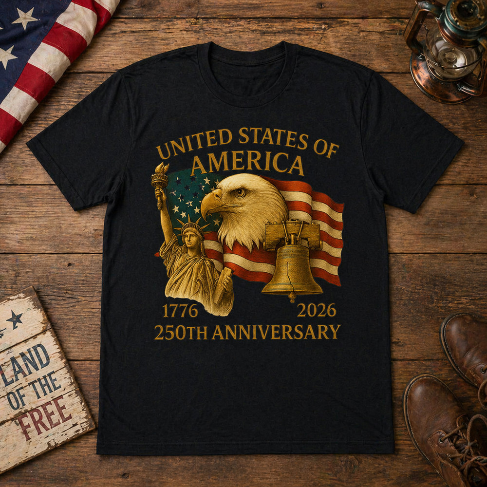 250 Years Anniversary Usa T-Shirt, 250th Anniversary Tee, 1776-2026 Shirt