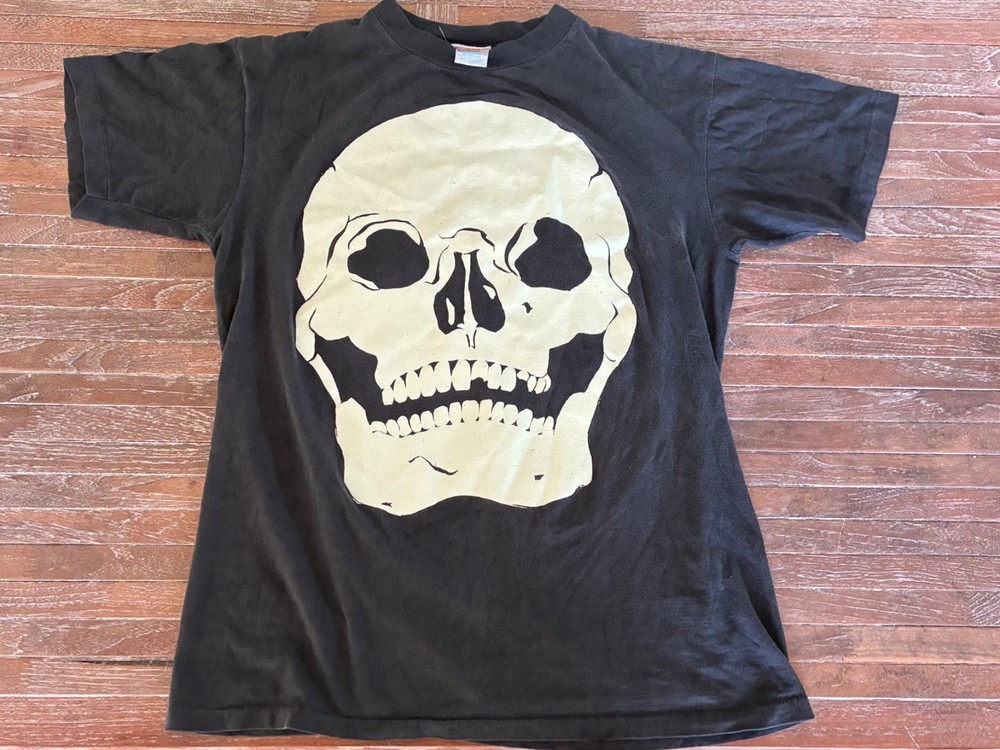 1990s Skull Vintage Tee Glow In The Dark Rattle My Bones Glow In the Dark Tee L
