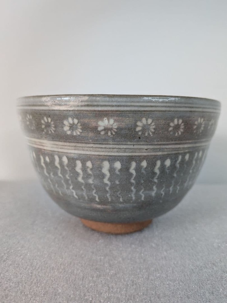 Matcha Tea Bowl Mishima Ware Artisan Signature Japanese Tea Utensil
