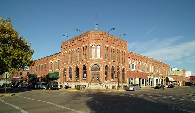 Photo:Winona Minnesota 1860s Original Commercial Block Corner Facade