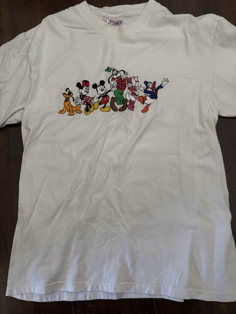 Disney Mickey Mouse Vintage 90s Embroidered Single Stitch T-Shirt Medium