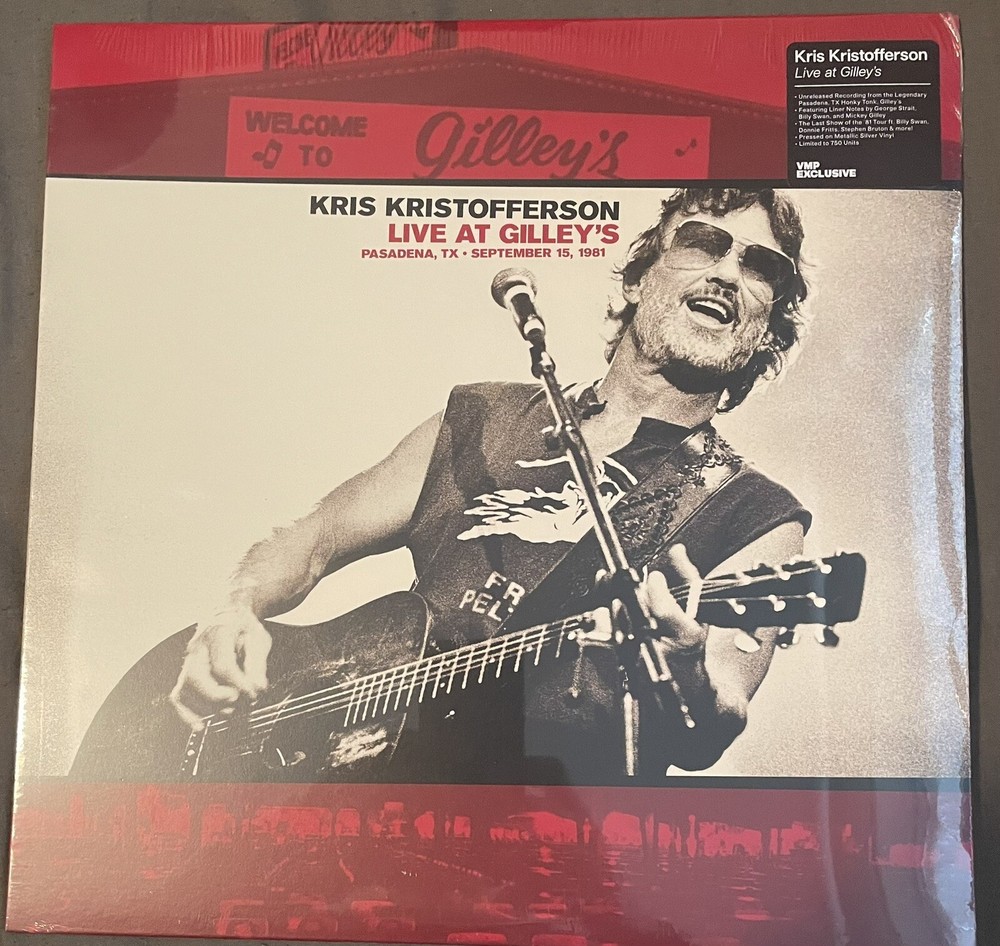 Kris Kristofferson Live At Gilley’s Vinyl Me Please VMP Exclusive Silver Vinyl