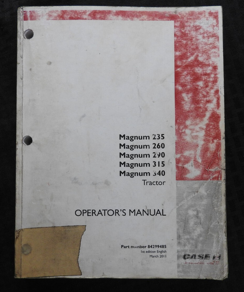 2011-14 Genuine CASE IH Magnum 235 260 290 315 340 Tractor Operators Manual