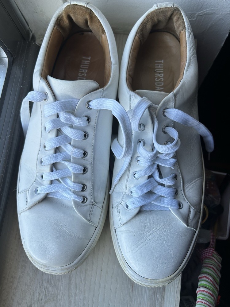 Thursday Boot Co Premier Low Top White Leather Sneakers Men’s 11