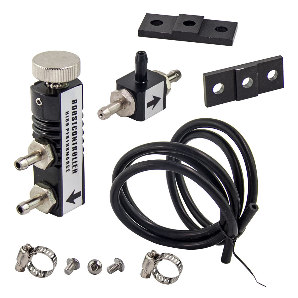 Adjustable Turbo Manual Boost Controller 1- 30 Psi Individual Twin Black