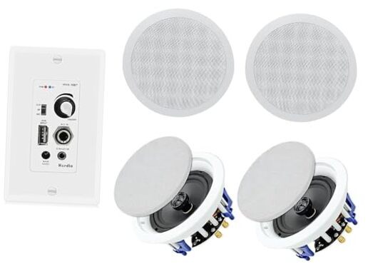 Home Audio Package in Wall Bluetooth Amplifier Volume Control Receiver Wall