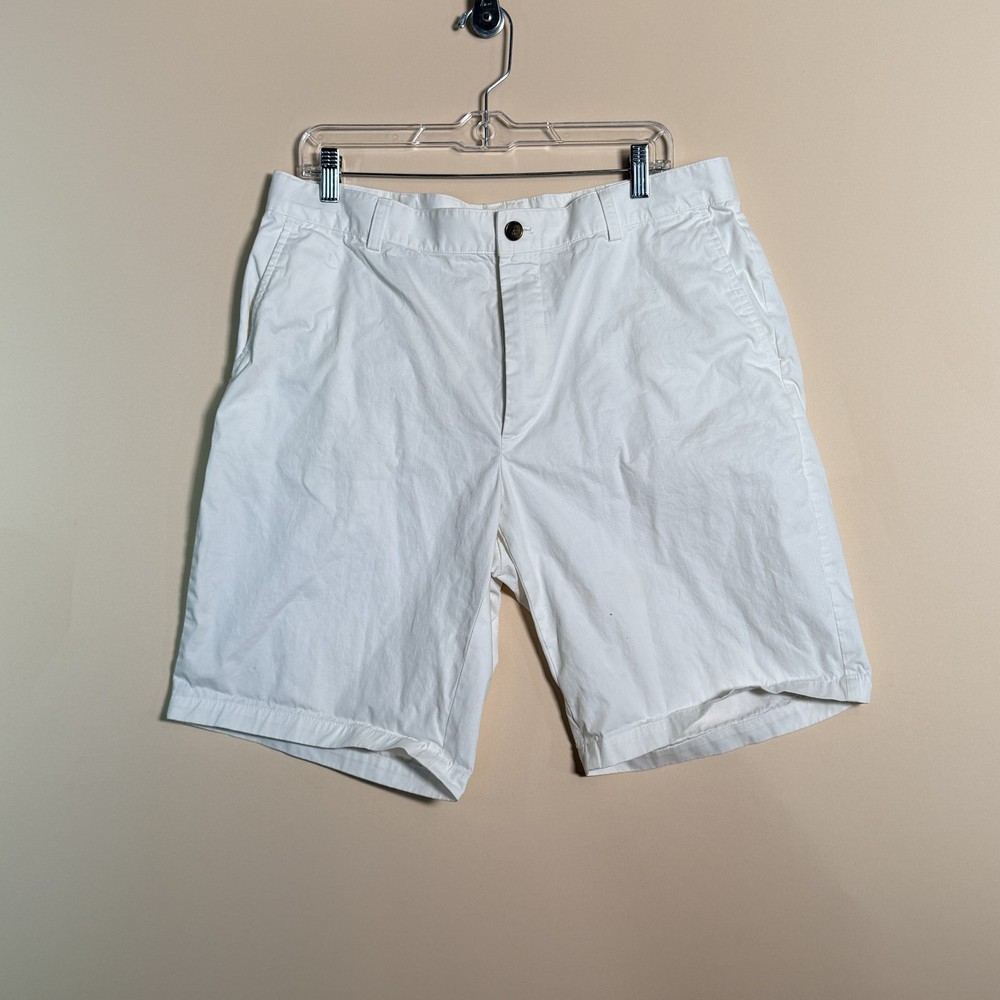 Brooks Brothers White Flat Front Chino Shorts Men's Size 38