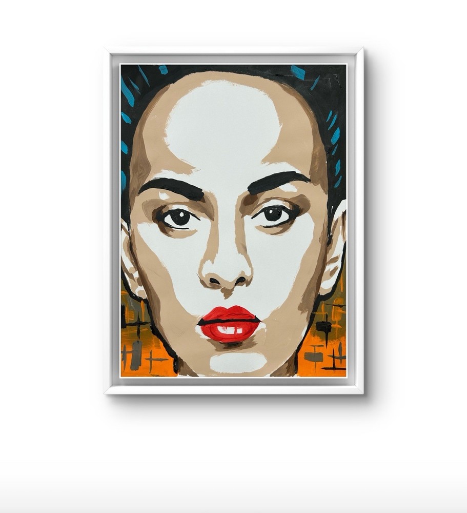 14x11 paper Original Abstract Woman Girl Portrait Modern Wall Art Home Decor New