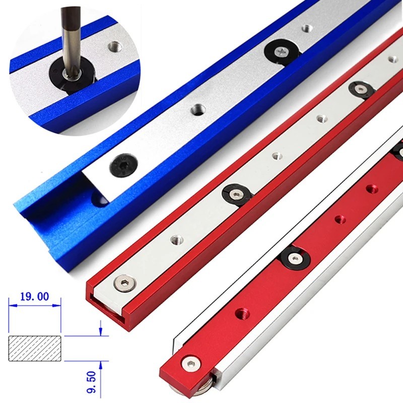 T-Track Miter Slot Slider Bar Table Saw Gauge Aluminium Alloy Woodworking Parts