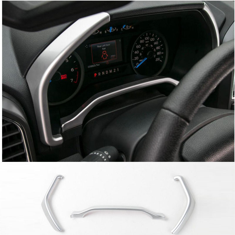 3PCS Matte Black ABS Dash Panel Trim Kit for Ford F150 2015-2018 Models