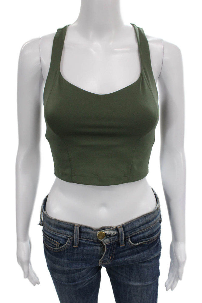 Beyond Yoga Womens V Neck Sports Bra Green Size Extra SmallFree Shipping in US $100+ Orders | $6.95 Orders Below