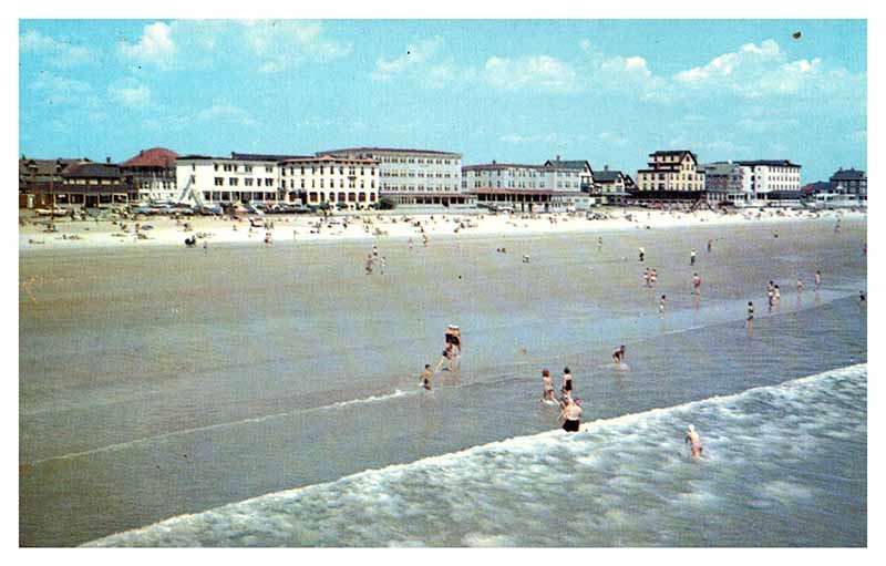 Postcard BEACH SCENE Orchard Beach Maine ME m/09 AQ4722
