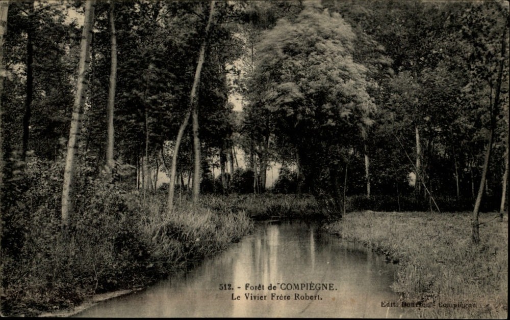 Foret de Compiegne Compiegne France vintage postcard s289