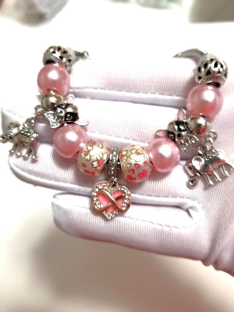 European Style Stainless-Steel Charm Bracelet; NOT Silver-Plated Brass or Copper